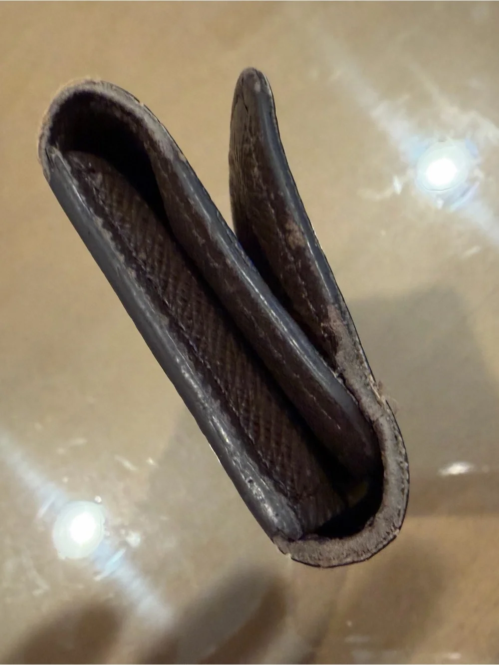 Louis Vuitton Damier Ebene Brown Check Key Holder